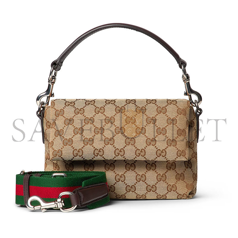 GUCCI GG CANVAS SMALL CROSSBODY BAG 821617 (19*15*7cm)
